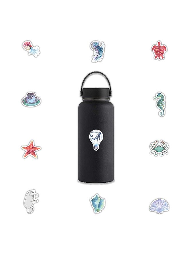 50-Piece Marine Organism Cartoon Vinyl Aesthetic Sticker Laptop Stickers for Skateboard Guitar Travel Case Graffiti Sticker Door Luggage Car Bike Bicycle for Kids Teens Girls Adults  - Image 3
