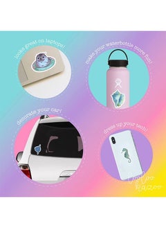 Generic 50-Piece Marine Organism Cartoon Vinyl Aesthetic Sticker Laptop Stickers for Skateboard Guitar Travel Case Graffiti Sticker Door Luggage Car Bike Bicycle for Kids Teens Girls Adults  - Image 5