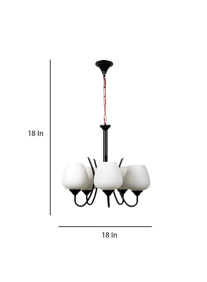kinis metal 6 Light American Design Black Jhoomar/Chandelier/Jhoomar Hanging Light/Jhoomar Ceiling Light to Décor Home/Living Room/Bedroom/Office/Dining/Cafe/Restaurants (Without Bulb) - Image 5