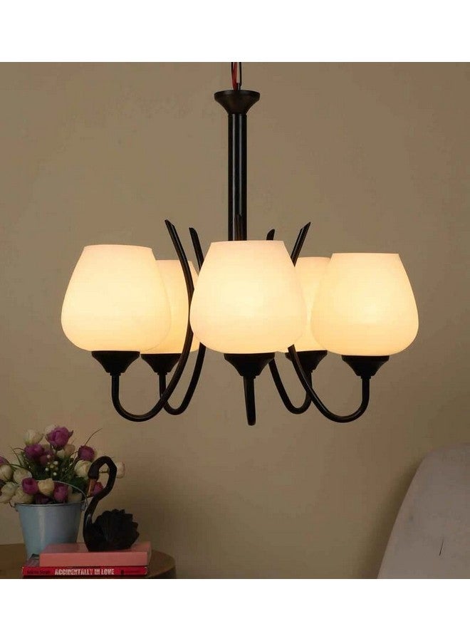 kinis metal 6 Light American Design Black Jhoomar/Chandelier/Jhoomar Hanging Light/Jhoomar Ceiling Light to Décor Home/Living Room/Bedroom/Office/Dining/Cafe/Restaurants (Without Bulb) - Image 1
