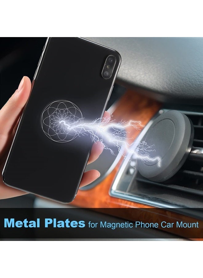 Weewooday 8 Pcs Phone Magnet Car Metal Plate Mount Metal Plate for Cell Holder Magnetic Car Mount Compatible with Magnetic Car Mounts Replacement Sticker(Simple Style) - Image 4