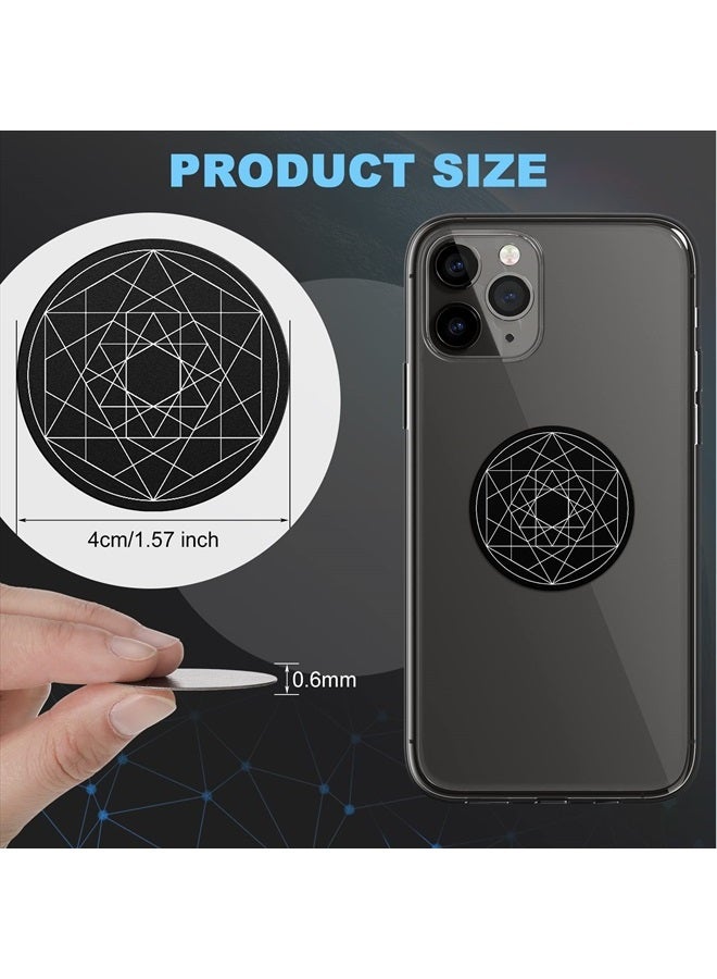 Weewooday 8 Pcs Phone Magnet Car Metal Plate Mount Metal Plate for Cell Holder Magnetic Car Mount Compatible with Magnetic Car Mounts Replacement Sticker(Simple Style) - Image 2