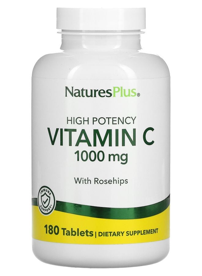 فيتامين سي عالي الفعالية مع وردة الورد 1000 ملغ 180 قرص