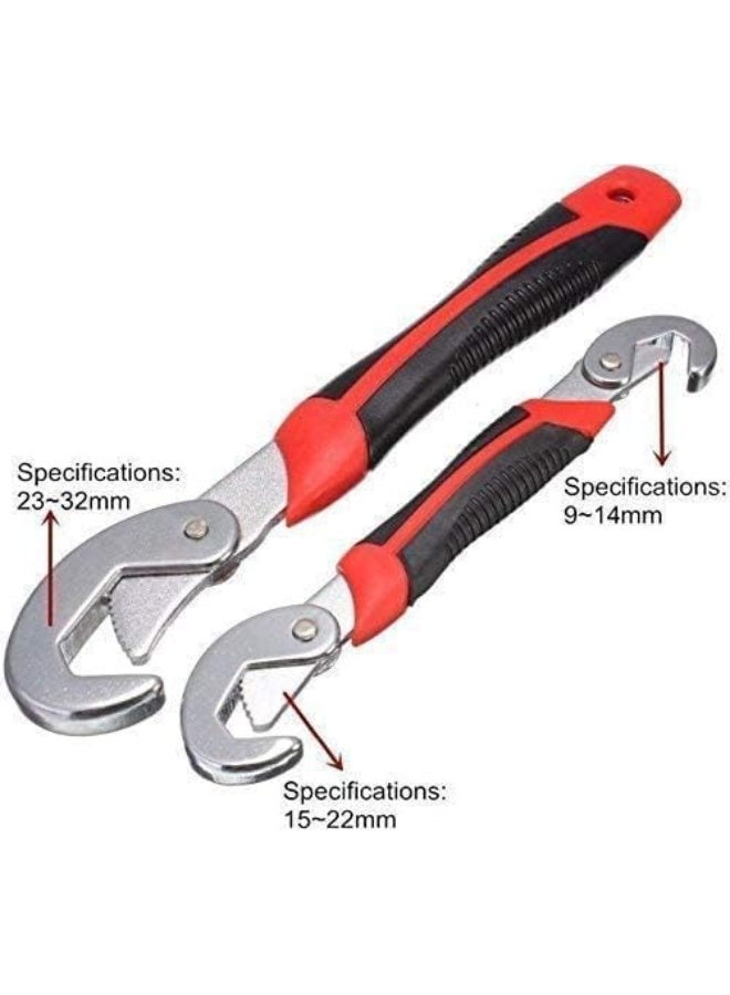 Stainless Steel Adjustable Multi-Function Wrench, 2-Piece (Multi-Colour) - Image 3