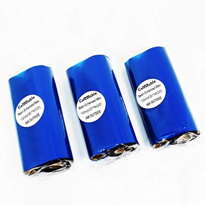 3COUNT 4.33" X 243' (110MMX74M) RESIN ENHANCED WAX 1/2" CORE THERMAL TRANSFER WAX RIBBON FOR LABEL, TAG & BARCODE PRINTING FOR ZEBRA,TEC,DATAMAX,INTERMEC,AVERY,CITIZEN,SATO,TSC,GODEX,ARGOX - Image 2