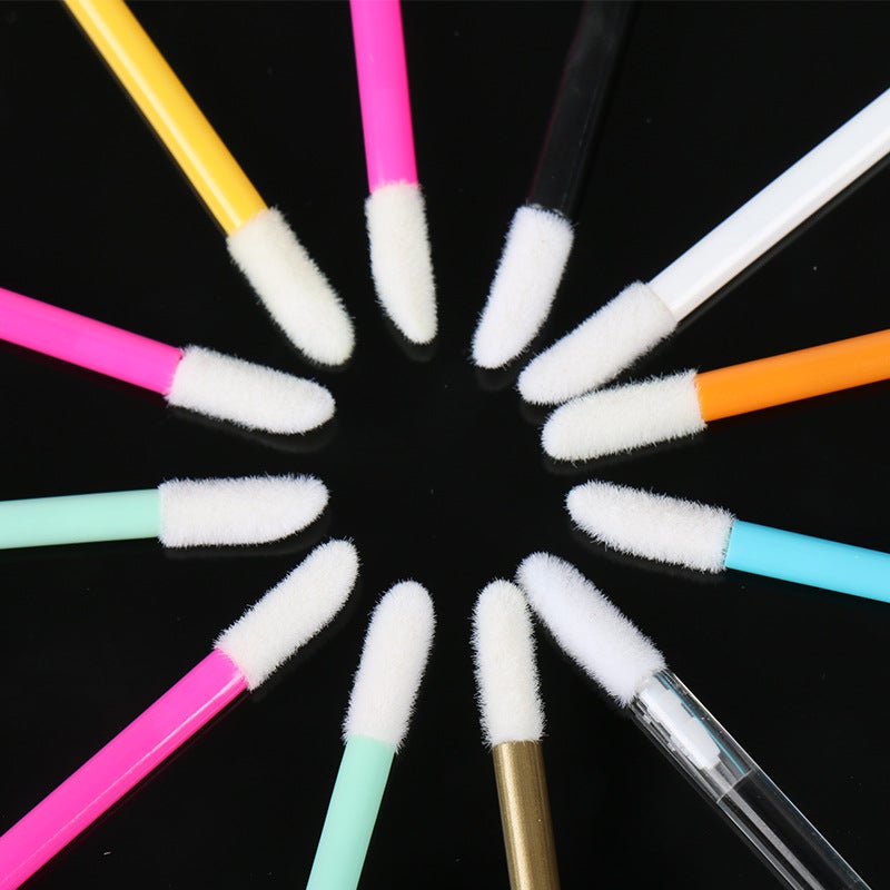 Portable Lip Brush Disposable Lipstick Brush Black White Transparent Tube Lipstick Brush Beauty Makeup Tools - Image 2