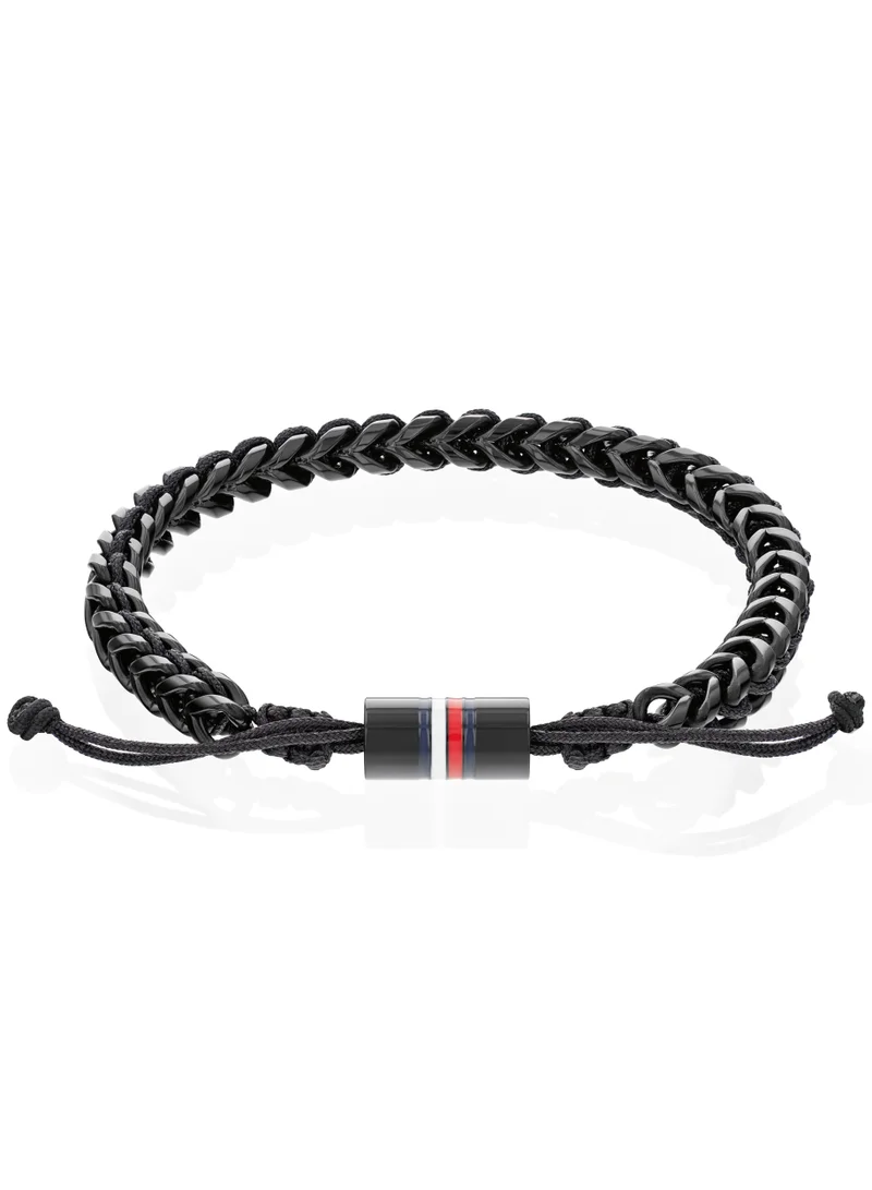 تومي هيلفيغر Tommy Hilfiger Men's Black Rope bracelets - 2790513