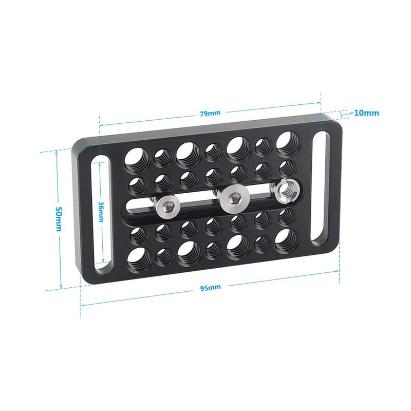 CAMVATE Multipurpose Cheese Plate with 1/4" & 3/8" Thread Screw for Camera Bracket Accessories - 2564 - Image 2