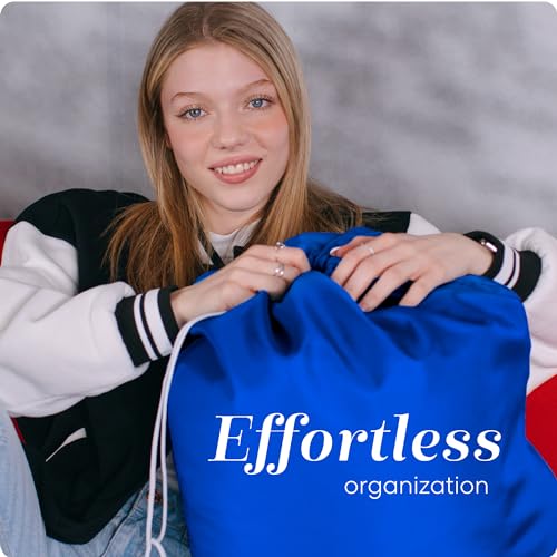 Handy Laundry Nylon Laundry Bag - Locking Drawstring Closure and Machine Washable. These Bags will Fit a Laundry Basket or Hamper and Strong Enough to Carry up to Three Loads of Clothes. (Royal Blue) - Image 3