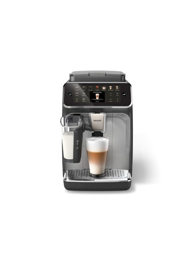 Philips 4400 Series 12-Beverage Fully Automatic Espresso Machine Black and Silver 37.1 x 24.6 x 43.3 cm EP4446/23  - Image 4