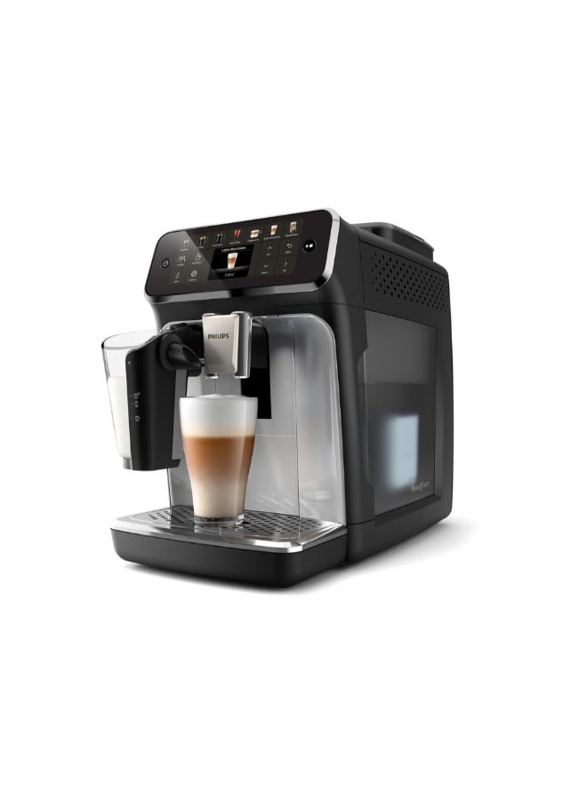 Philips 4400 Series 12-Beverage Fully Automatic Espresso Machine Black and Silver 37.1 x 24.6 x 43.3 cm EP4446/23  - Image 2