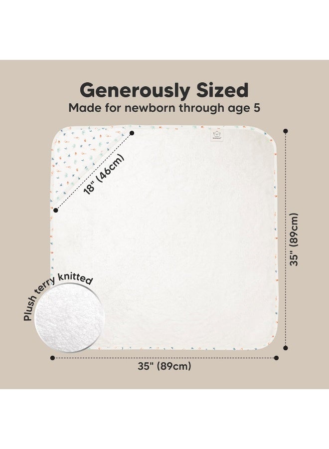 KeaBabies Hooded Baby Towel for Newborn - Viscose Derived from Bamboo Large Baby Bath Towels with Hood for Boys, Girls, Toddler, Extra Absorbent & Soft Newborn Bath Essentials (Wildscape) - Image 4