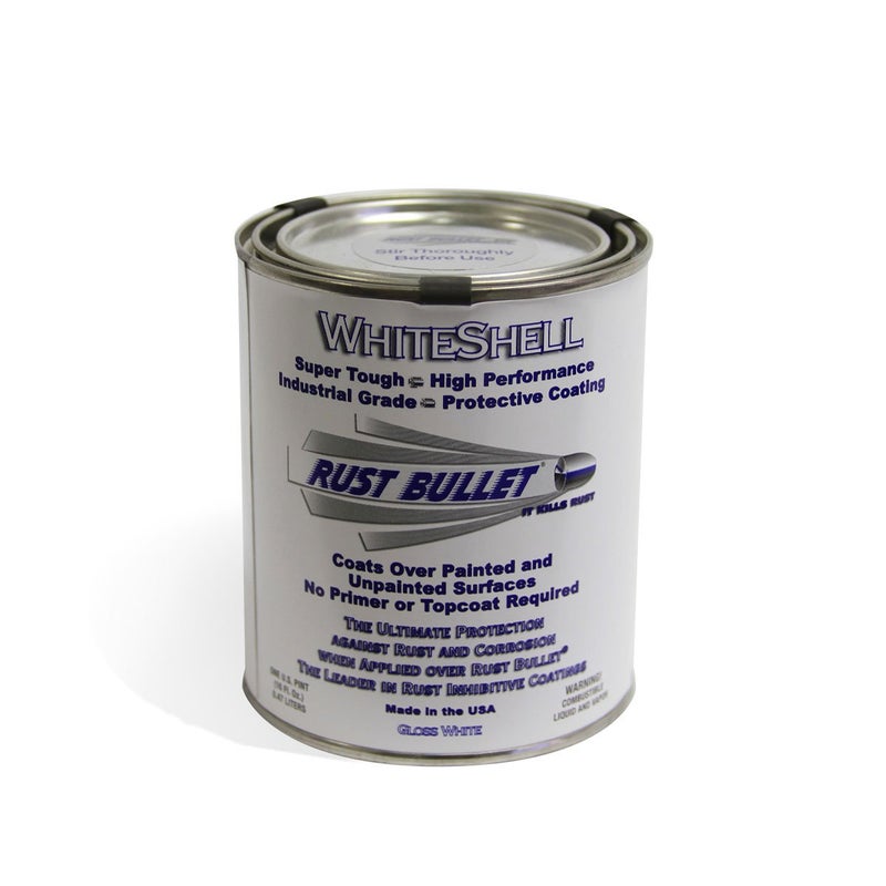 RUST BULLET WhiteShell - Gloss White - 1 Pint - UV Resistant Rust Preventive Coating, Corrosion Control & Long-Lasting Protection for Metal - Image 4