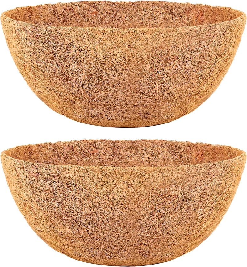 HFHOME 2PCS 16" Round Coco Liner Coco Replacement Liner Basket Window Box - Image 1