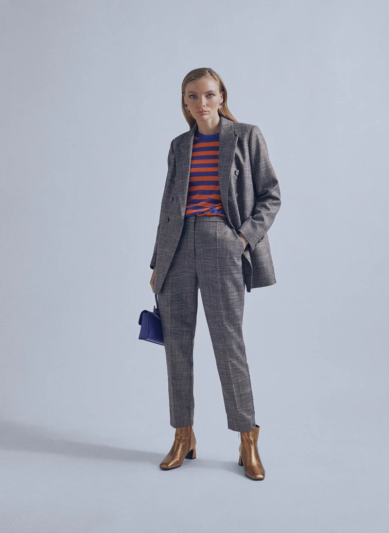 Lola Casademunt Lurex check trousers