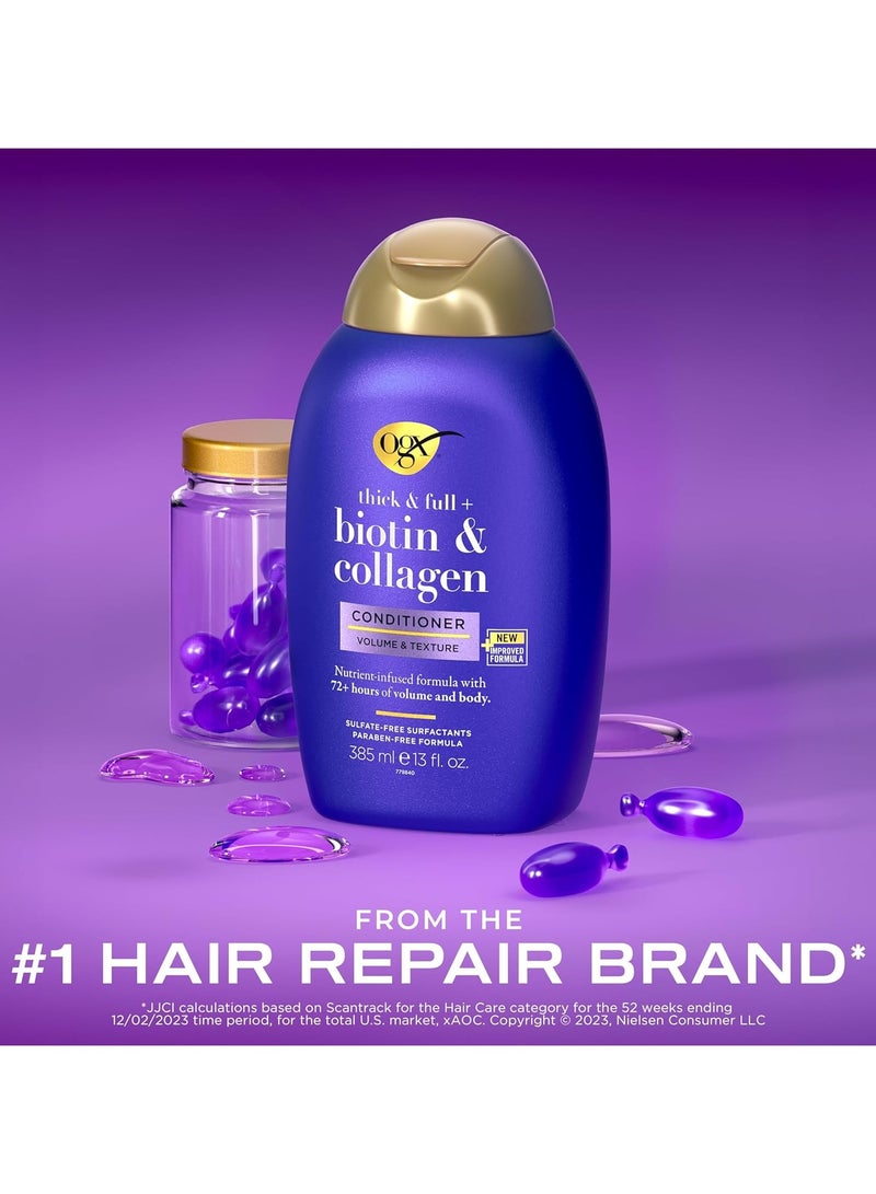 أو جي إكس بلسم أو جي أكس يزيد شعرك كثافة وحجمًا، غني ببروتين البيوتين والكولاجين، يعمل على زيادة كثافة الشعر ولمعانه ليصبح صحيًا، مزوّد بتركيبة ذات درجة حموضة متوازنة، خالٍ من السلفات، 385 مل - Image 2