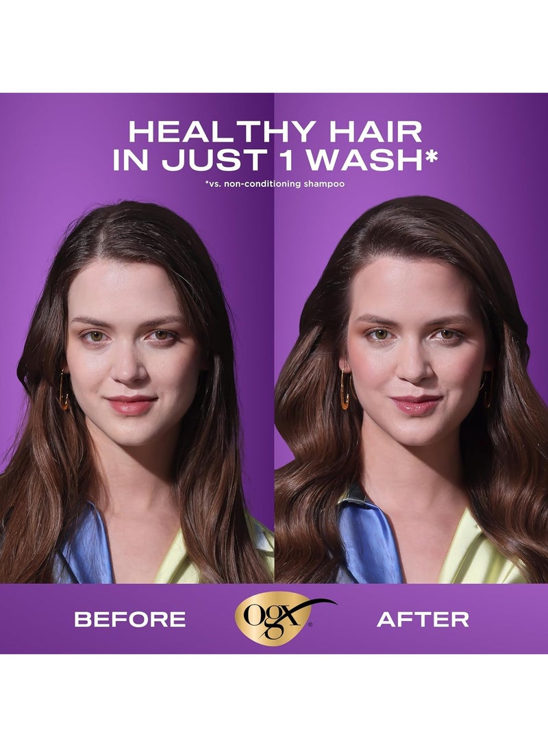 أو جي إكس بلسم أو جي أكس يزيد شعرك كثافة وحجمًا، غني ببروتين البيوتين والكولاجين، يعمل على زيادة كثافة الشعر ولمعانه ليصبح صحيًا، مزوّد بتركيبة ذات درجة حموضة متوازنة، خالٍ من السلفات، 385 مل - Image 3