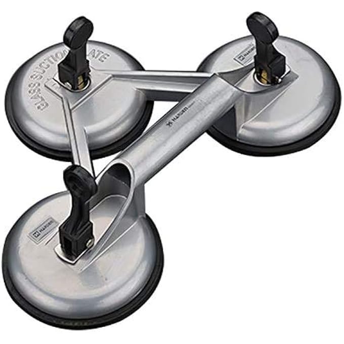 هاردن 620607 مصاصة زجاجية ثلاثية المخالب من سبائك الألومنيوم ورافعة زجاجية مطاطية قوية سميكة - Image 1