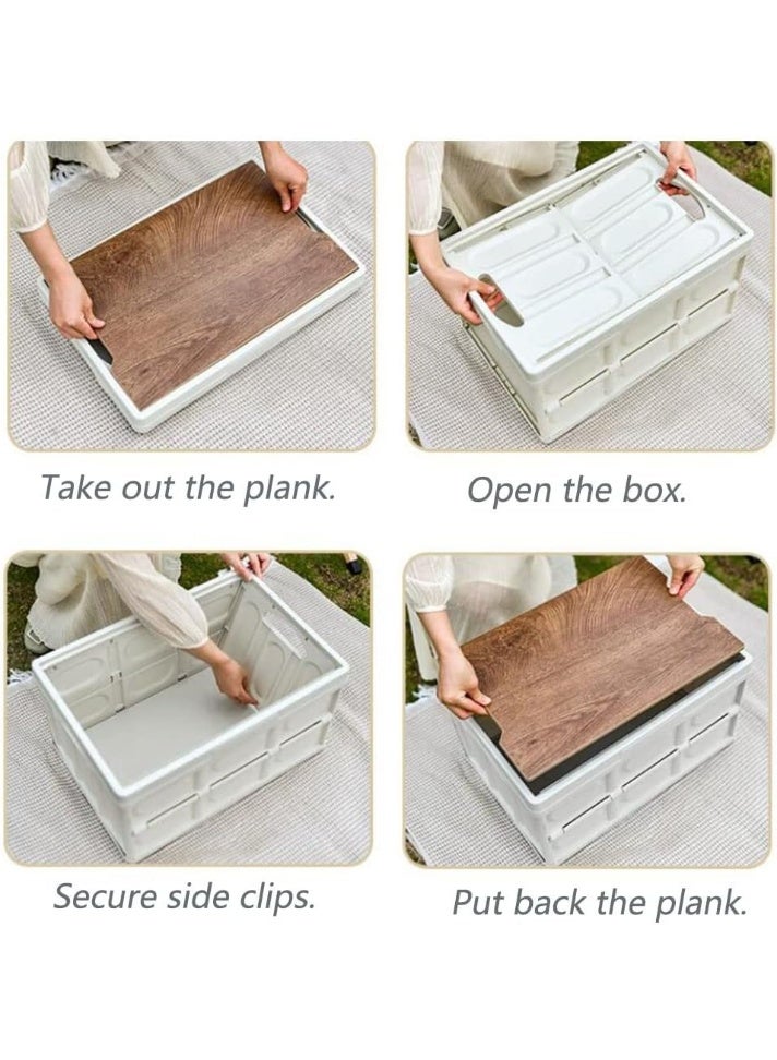 Manful Outdoor Camping Folding Storage Box Collapsible Storage Box, Crates Plastic Storage Box Container Stackable Folding Utility Crates, Cooler Box, Storage Case - Image 5