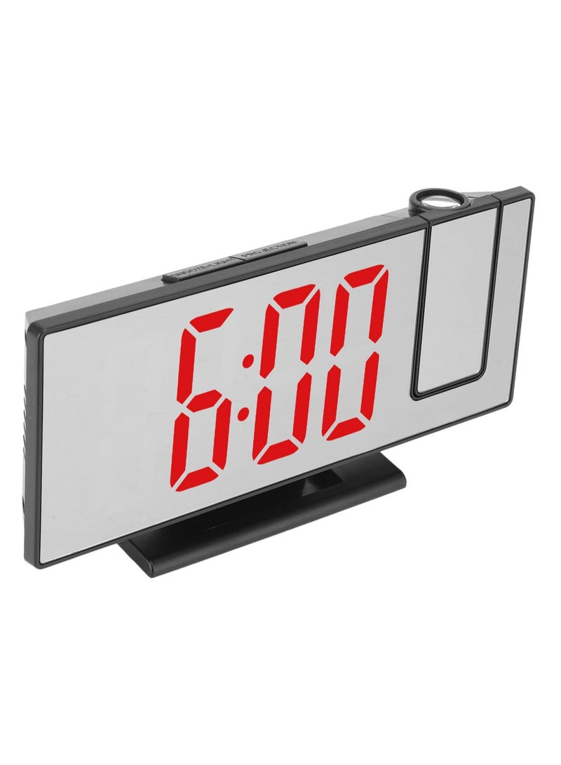 DubaiGallery Projection Alarm Clock for Bedroom, 4-Level Dimmer, 7.8" Large Screen, Snooze Function, 12/24H, USB Charging Port, Temperature Display, Ceiling Digital Alarm Clock with 180° Projector for Home - Image 4
