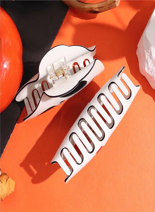 AUOCATTAIL Ghost Face Halloween Hair Claw Clips Skull Spooky Hair Clips For Styling Large Mask Ponytail Clip Scary Shark Clip For Thin Thick Hair Girls Women - Image 5