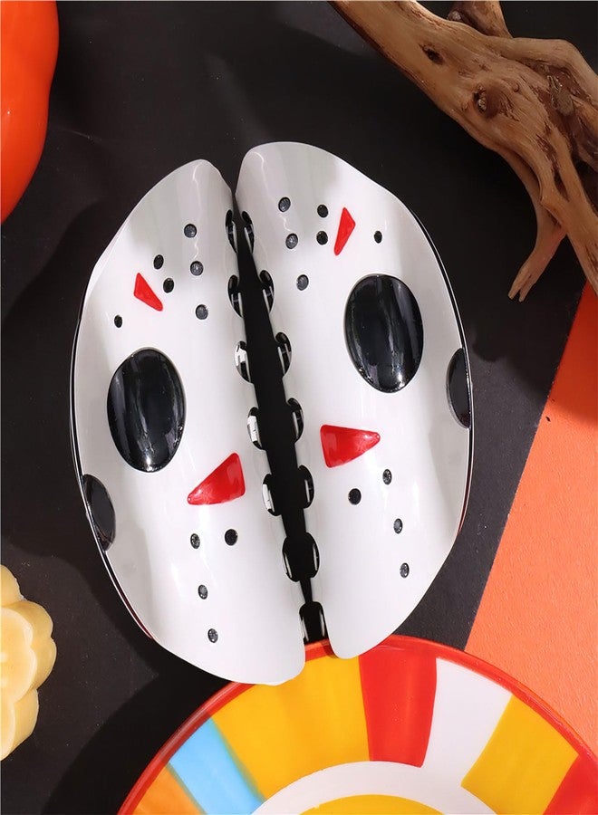 AUOCATTAIL Ghost Face Halloween Hair Claw Clips Skull Spooky Hair Clips For Styling Large Mask Ponytail Clip Scary Shark Clip For Thin Thick Hair Girls Women - Image 3