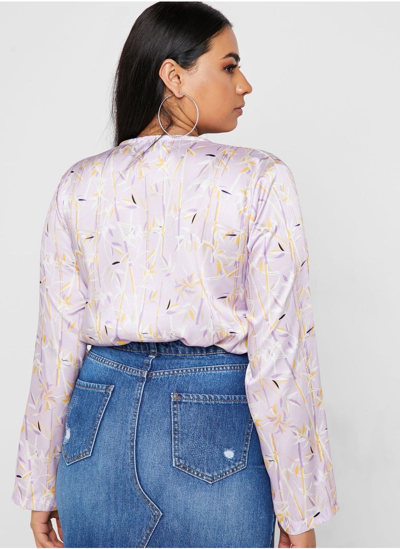 Ginger Plus - Printed Wrap Front Body - Image 1