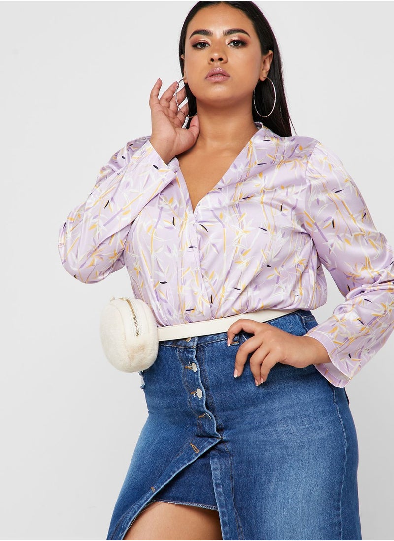 Ginger Plus - Printed Wrap Front Body - Image 1