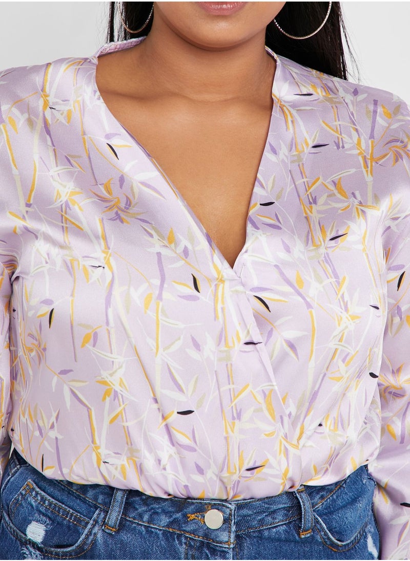 Ginger Plus - Printed Wrap Front Body - Image 1