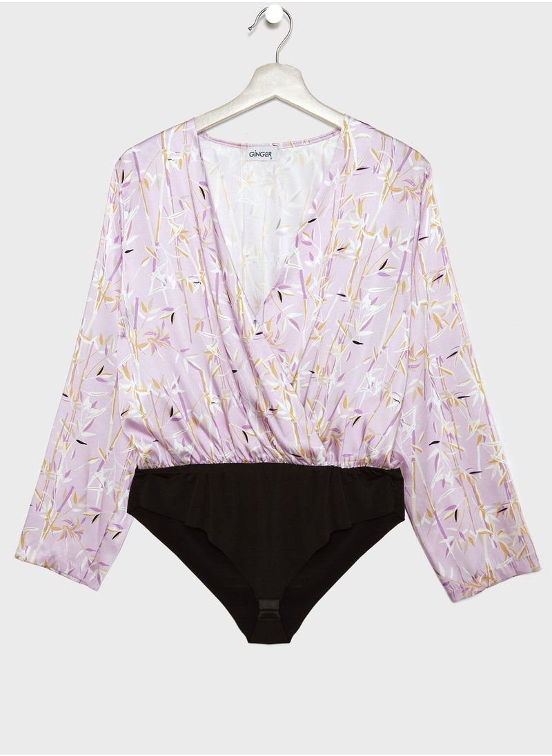 Ginger Plus - Printed Wrap Front Body - Image 1