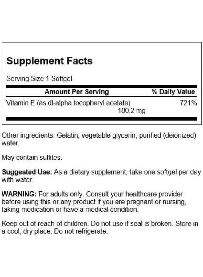SWANSON Vitamin E 400 IU Softgels for Adults - Image 2