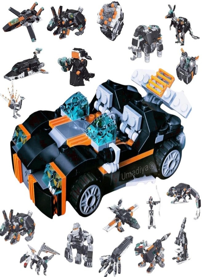 Galaxy Hi-Tech 36-in-1 Magic Building Blocks Set 256+ Pieces Creative Construction Toy for Kids |Includes Instruction Manual Ideal for Boys & Girls Ages 6+ DIY Brick Robot, Car, Jet, Ship Models - Image 1