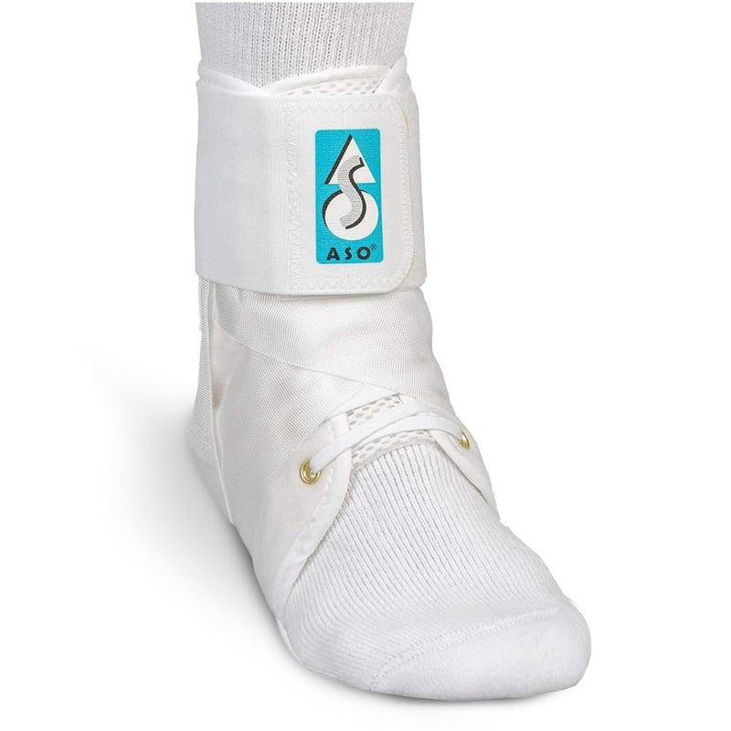 Med Spec ASO Speed Lacer (Medium, White) â€“ Ankle Brace for Sprained Ankle and Peroneal Tendonitis, Orthopedic Ankle Support for Men, Women, Adults, Teens and Kids, Sports Injury Recovery, 223604 - Image 1