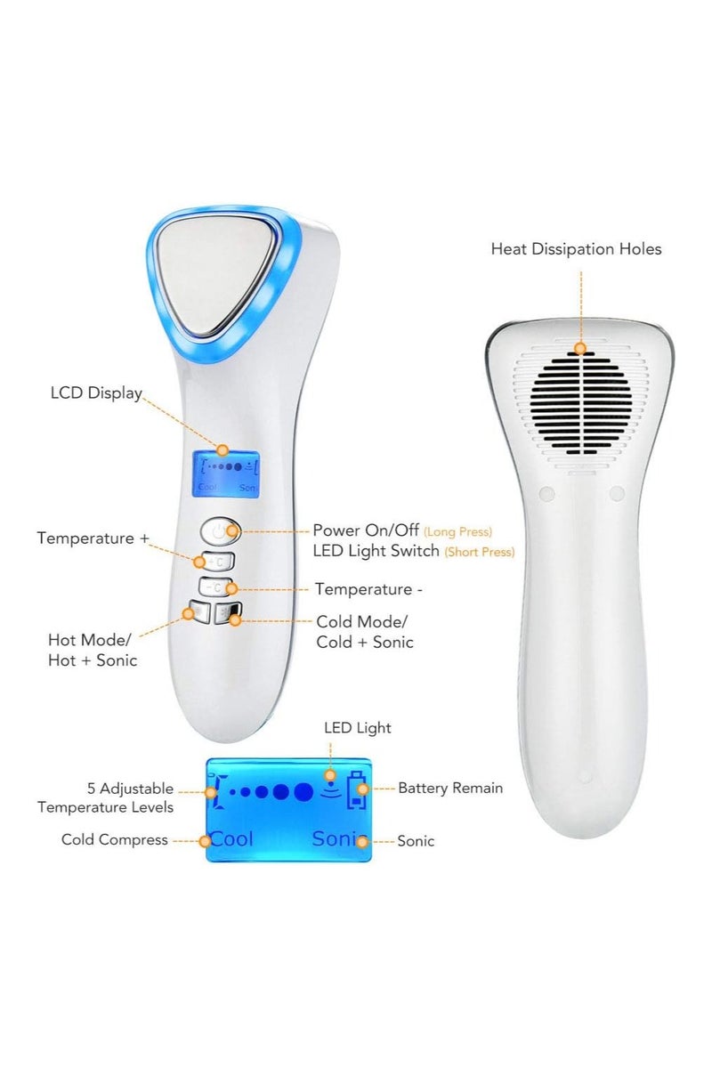 Generic Hot and Cold Facial Skin Care Massager, Handheld Vibration Device for Skin Soothing and Anti-Wrinkle  - Image 2