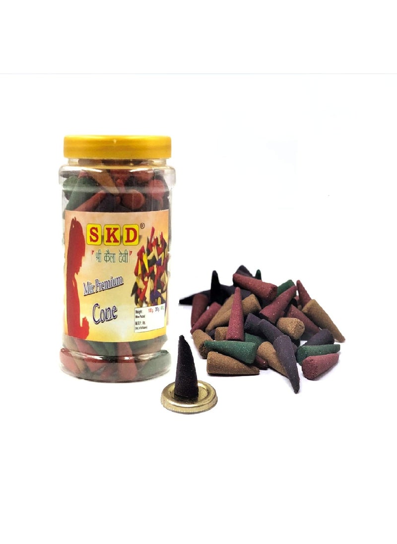 Generic S K D MIX FLAVOUR ChandanMograRoseGuggal loban Dry Dhoop Fragrance Incense Cones 200 Grams  - Image 1