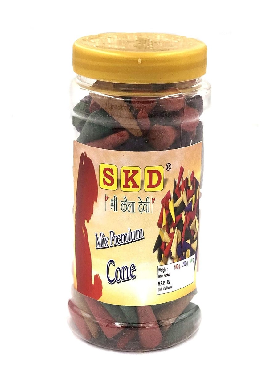Generic S K D MIX FLAVOUR ChandanMograRoseGuggal loban Dry Dhoop Fragrance Incense Cones 200 Grams  - Image 2