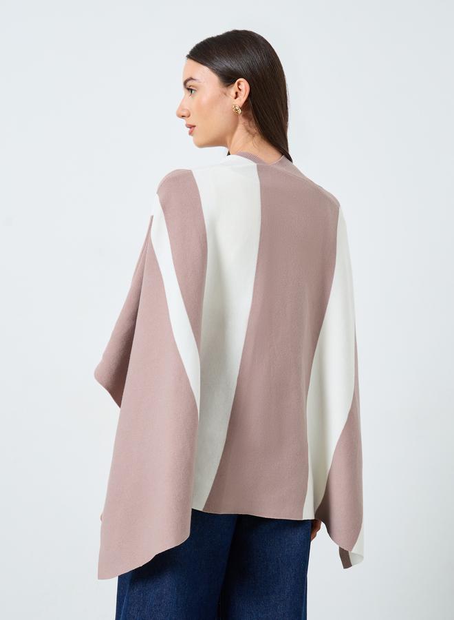 Take Two Beige Asymmetric Hem Wrap Cardigan - Image 4