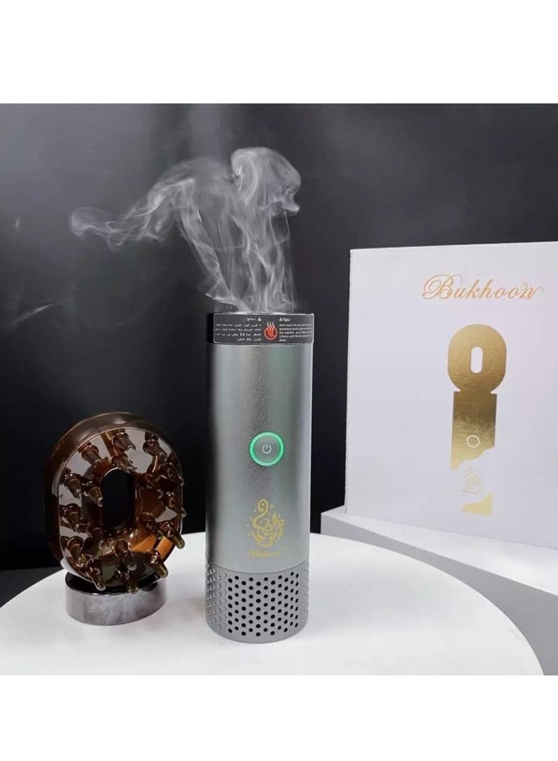 ELTRAZONE 2 In 1 Hair Incense Bukhoor Burner Electronic Bukhoor Burner Arabic Incense Arabic Mubkhar Wooden Incense burner Dual - Image 2