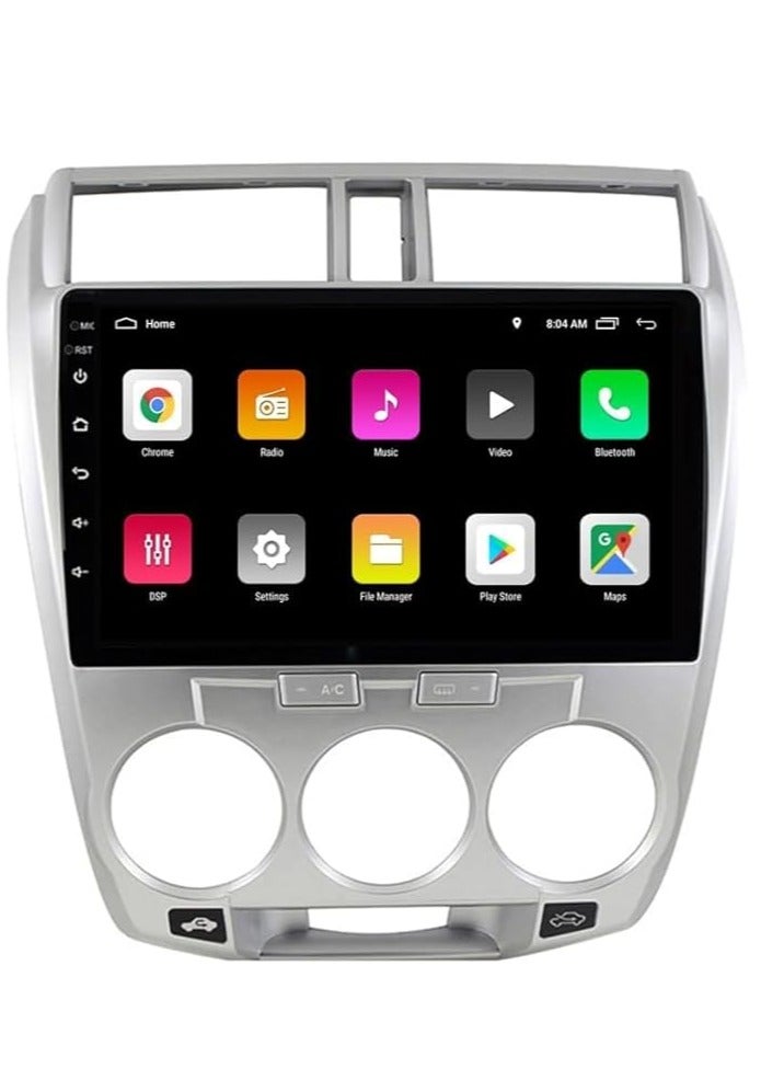 AVT Android Car Stereo for Honda City 2008 2009 2010 2011 2012 2013 2GB RAM 32GB ROM 10 Inch Support Apple Carplay, MirrorLink WiFi BT, IPS Touch Screen with AHD Camera Included - Image 1