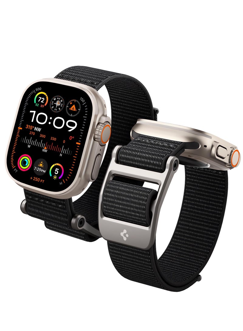 SYOSI Designed for Apple Watch Band Adjustable Velcro Sport Solo Loop Band Strap for Apple Watch Ultra2 Apple Watch Ultra 49mm Series 9 8 SE27 6 SE 5 4 3 2 1 45mm 44mm 42mm Black - Image 1