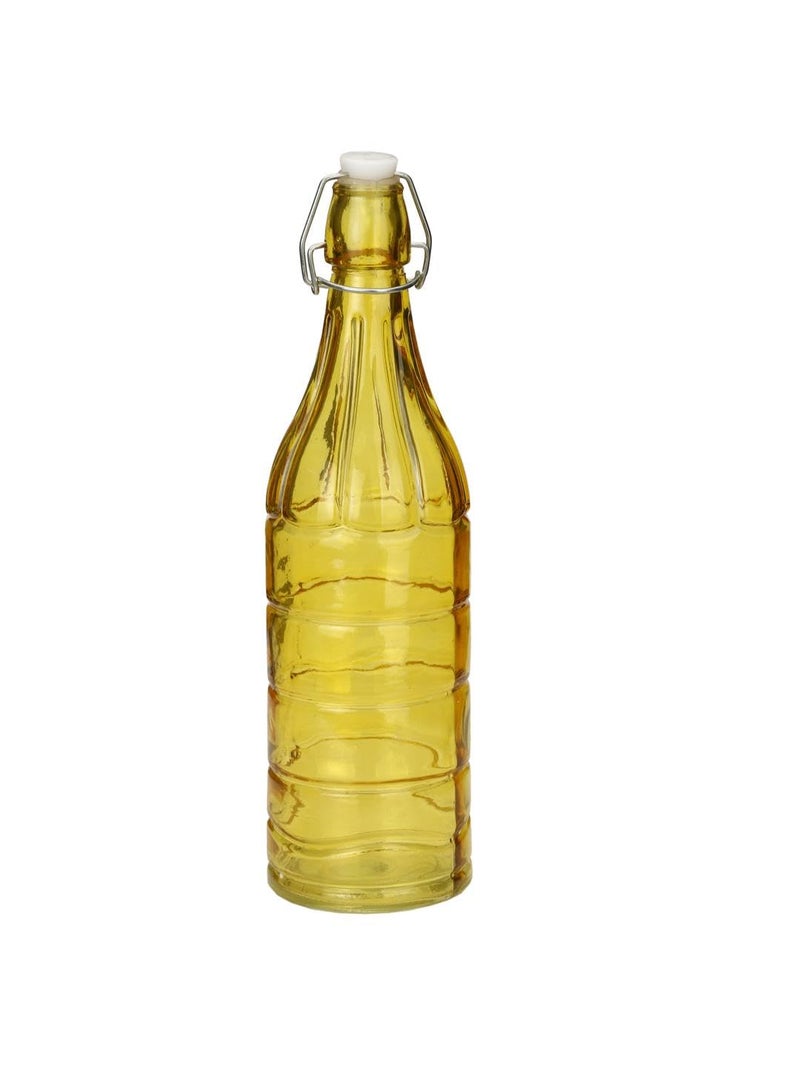 AFAST Exquisite 7 Piece Beverage Glass Serving SetLemon Set With Featuring Elegant 1 Yellow Bottle 1000 Ml Capacity And 6 Individual 300 Ml Glasses - Image 2