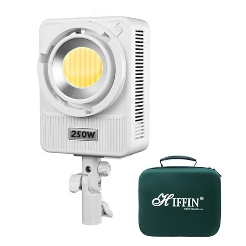 HIFFIN HF-250 Wonder Series 250W LED Video Light | 15,300lm Ultra-Bright | CRI 95+ | CCT 2700K-6500K | Bowens Mount | App Control | Studio Light for Photography, Video Shooting & Commercial Use - Image 1