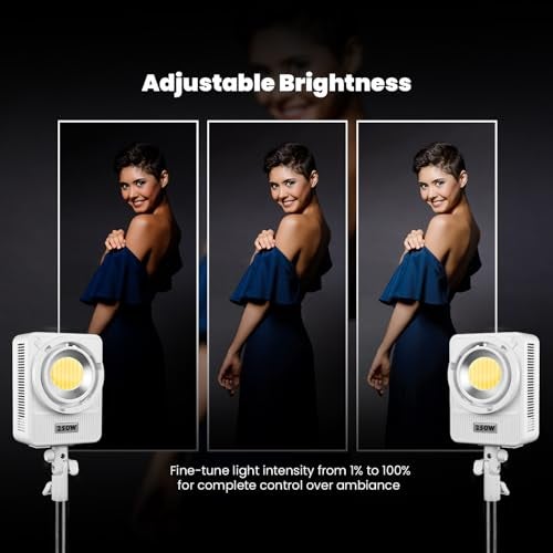 HIFFIN HF-250 Wonder Series 250W LED Video Light | 15,300lm Ultra-Bright | CRI 95+ | CCT 2700K-6500K | Bowens Mount | App Control | Studio Light for Photography, Video Shooting & Commercial Use - Image 4