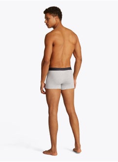 TOMMY HILFIGER Men's 3-Pack TH Original Logo Waistband Trunks - Cotton, Grey  - Image 4