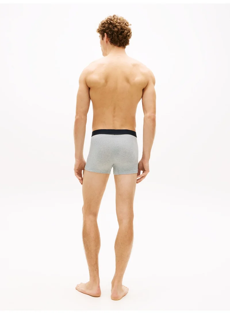 Tommy Hilfiger Grey Htr/Grey Htr/Grey Htr 3-Pack TH Original Logo Waistband Trunks for Men | Best Price UAE