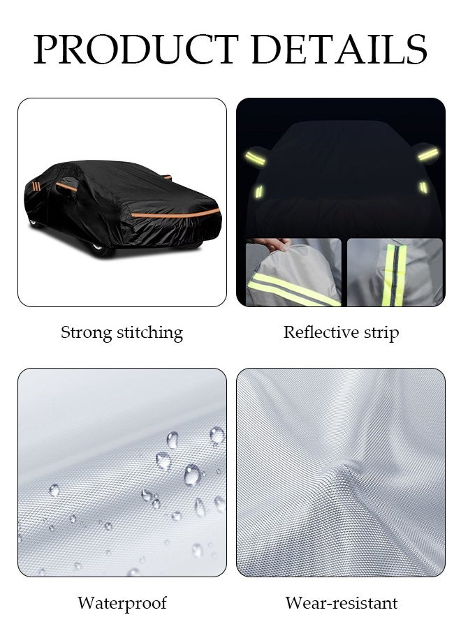 DUNISO Full Car Covers SUV Sunscreen UV Protection Indoor Outdoor Sunscreen Heat Protection DustWind/Water/Weatherproof Anti-Uv Scratch-Resistant  - Image 2