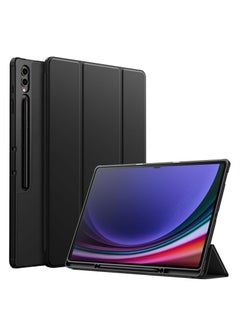 MIGOFAST Samsung Galaxy Tab S10 Ultra 14.6 Inch with S Pen Holder  Soft TPU Tri-Fold Stand Protective Tablet Cover, Support S Pen Charging  Auto Wake/Sleep Black  - Image 1