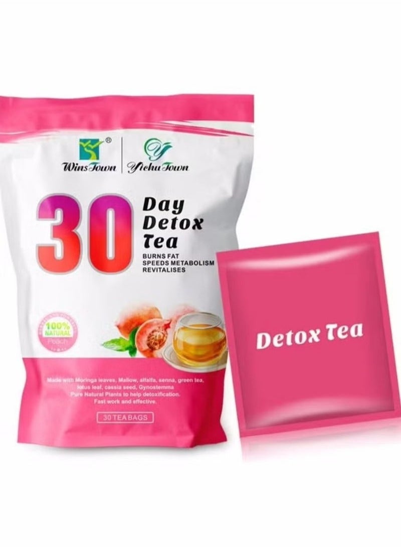 Wins Town 30-Day Peach Flavor Cleanse Tea - Wellness Support & Metabolic Refresh  - Image 5