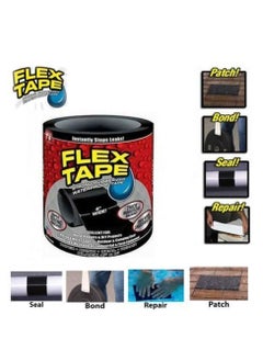 FLEX TAPE Strong Rubberized Waterproof Seal Tape Black 4x5inch 
