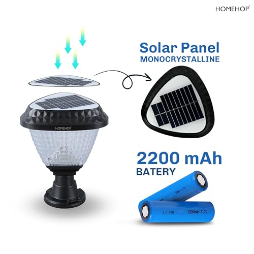 Homehop Gate Light for Home 10W LED Cute Smart Compound Wall Lamp for Outdoor, Pillar, Entrance, Balcony, Automatic Powered with Remote Control (RGB- ABS) - Image 2